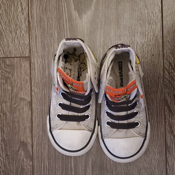 Converse X Dr.Seuss Toddler Kids Chuck Taylor - Green Eggs and Ham! Shoes 7 - Picture 3 of 16